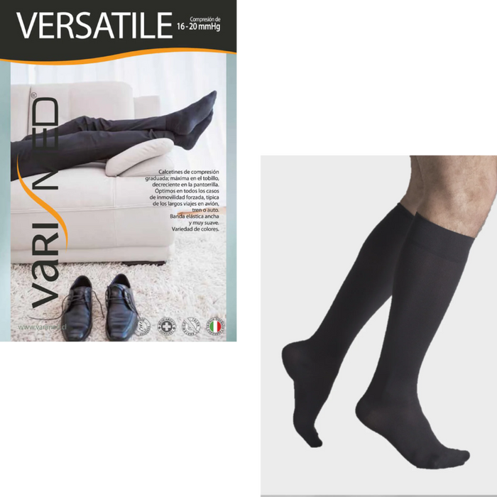 Calcetín Versatile Compresión 16/20 mmHg- Negro