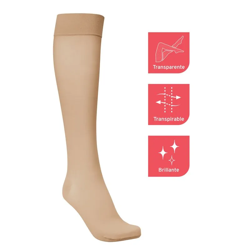 Calcetín Jobst UltraSheer 20/30 MmHg Hasta la Rodilla Beige
