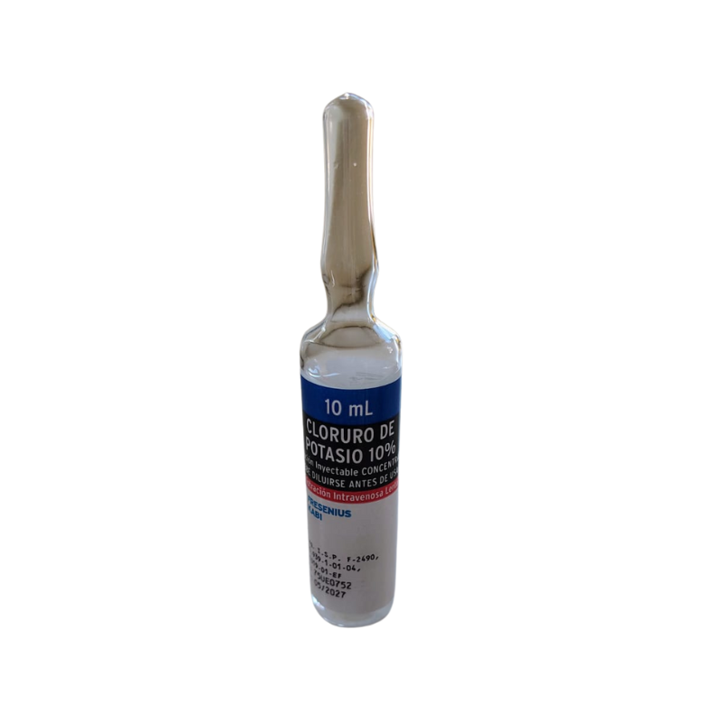 Cloruro de Potasio 10ml - Solución Inyectable 10%
