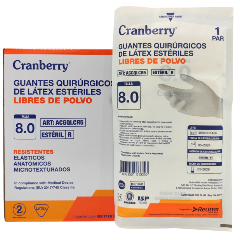 Guante Quirúrgico Estéril N° 8