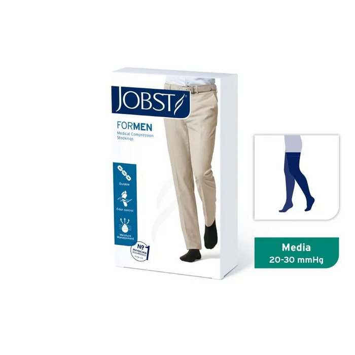 Media Muslo Compresiva Jobst For Men 20-30mmhg- Negra