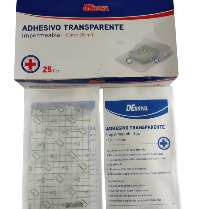 Apósito Transparente Impermeable + Pad 10 cm x 20 cm