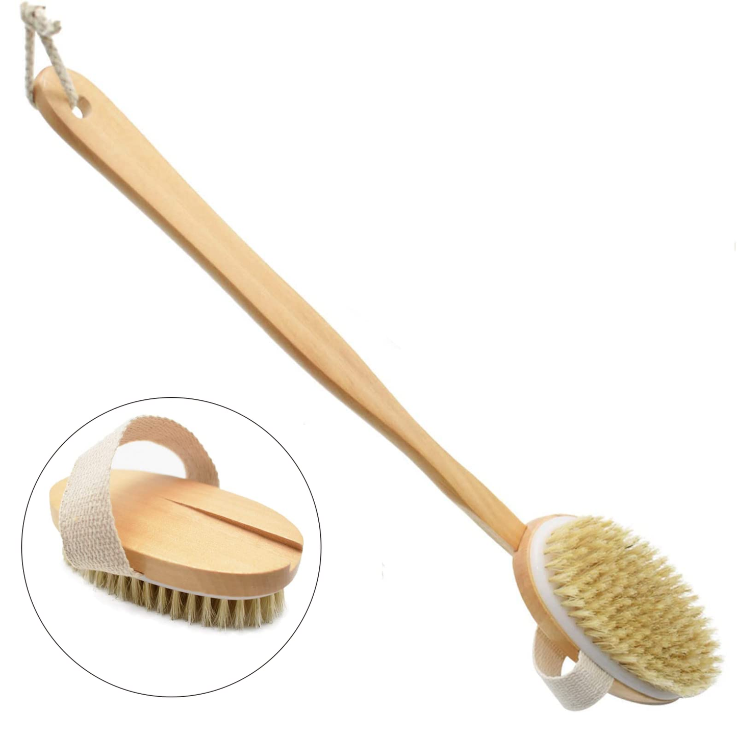 Cepillo para Ducha con Mango de Madera