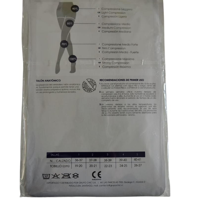 Mini Media Varimed 140 Compresión Graduada 18/22 mmHg - Negro