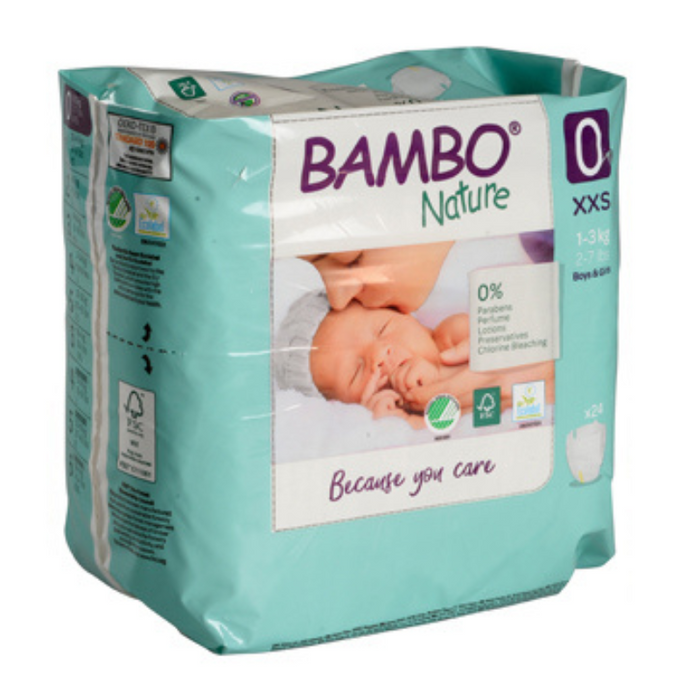 Pañal Bambo Nature Bebe Prematuro Talla XXS