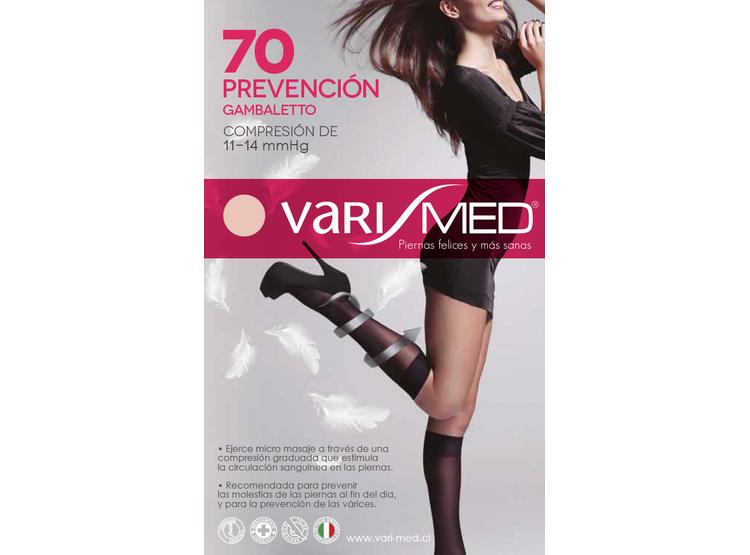 Mini Media Prevención 70 Gambaletto Compresion 11-14 mmHg Negra S