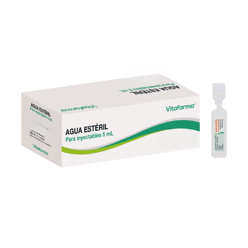 Agua Esteril para Inyectables 5ml Vitafarma