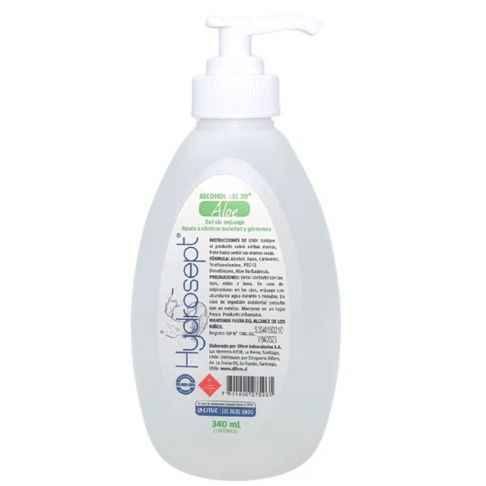 Alcohol Gel al 70% Hydrosept 340ml