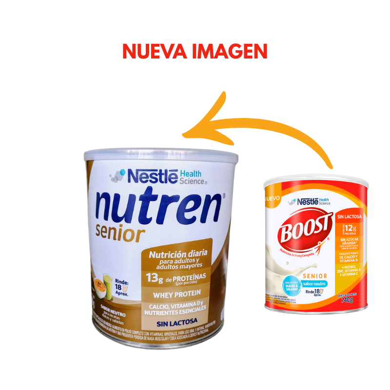 Alimento  Nutren Senior Sabor Neutro 740 g ( Ex  Boost Senior Sin Lactosa Sabor Neutro 740 g)