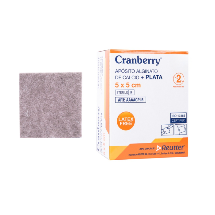 Apósito Alginato de Calcio + Plata 5x5 cm