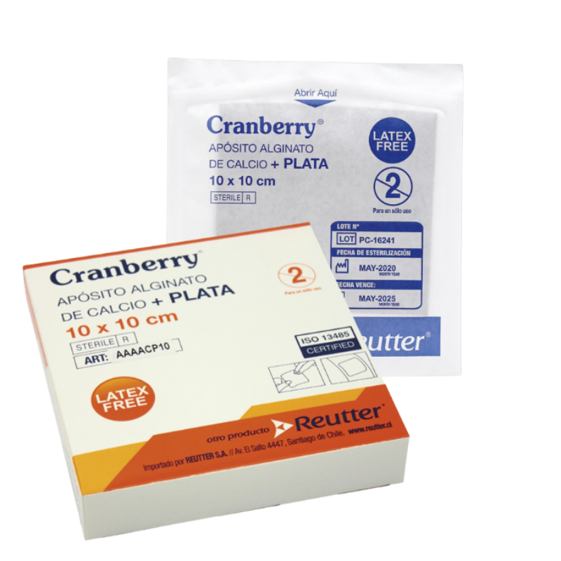Apósito Alginato de Plata + Calcio 10x10 cm