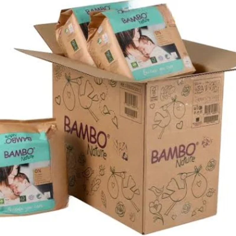 CAJA PAÑAL BAMBO NATURE ECO 0 XXS( PREMATURO) - 6 PAQ X 24UNDIDADES POR BOLSA