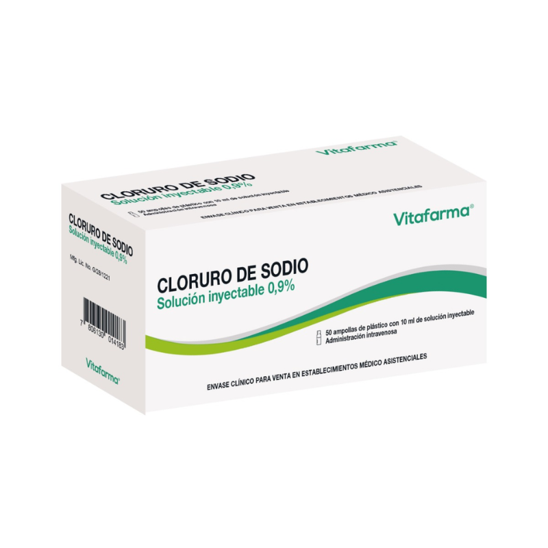 Caja 50 Ampollas Suero Fisiológico 10 ml Vitafarma
