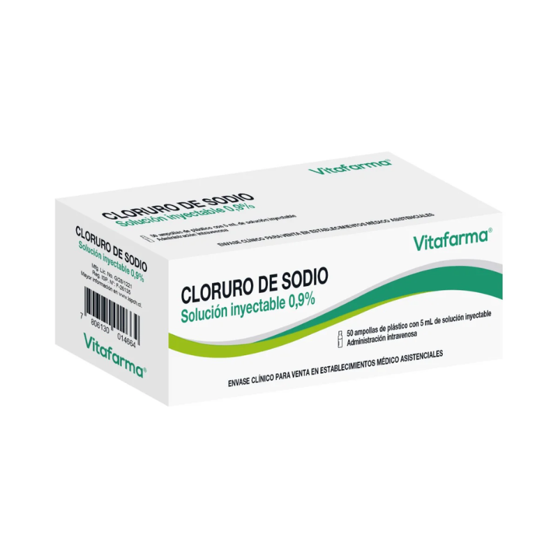 Caja 50 Ampollas Suero Fisiológico 5 ml Vitafarma