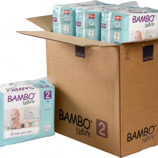 Caja Pañal Ecológico Bambo Nature Bebé 2 Talla S, 3-6 Kg (180 Unid)