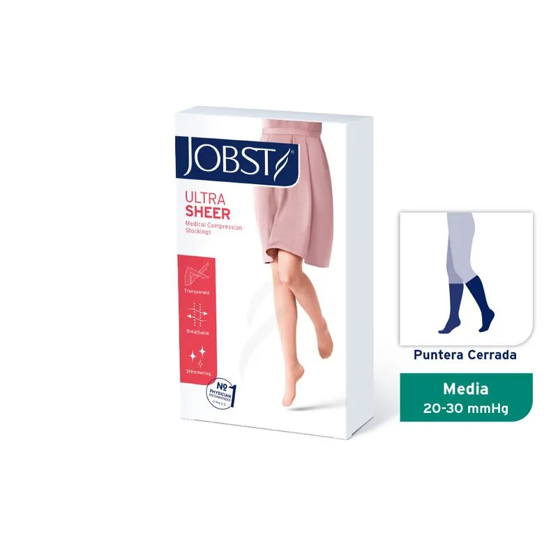 Calcetín Jobst UltraSheer 20/30 MmHg Hasta la Rodilla Beige