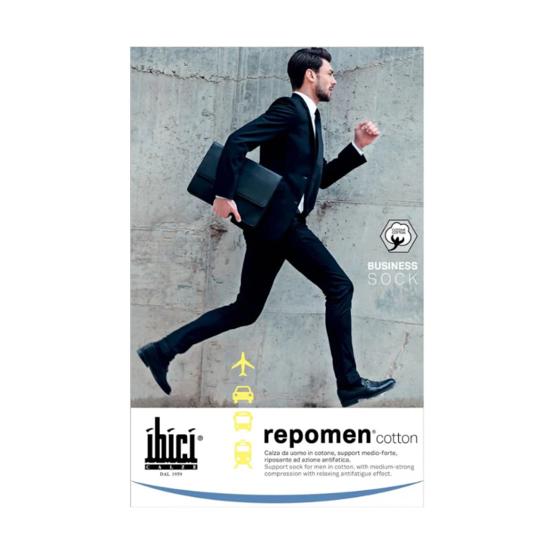 Calcetin Repomen Cotton Compresion 14/18mmHg Negro