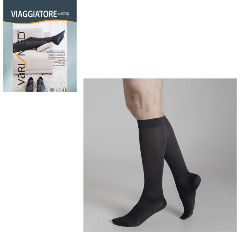 Calcetín Viaggiatore Compresión 11/14 mmHg - Negra