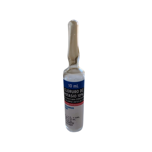 Cloruro de Potasio 10ml - Solución Inyectable 10%
