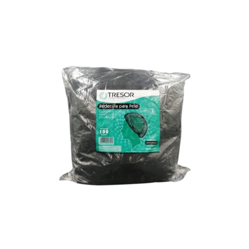Gorro Redecilla para Pelo Nylon Color Negro x 100 Unidades