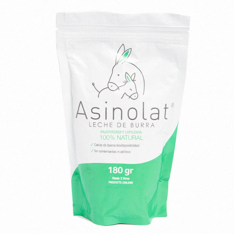 Leche de Burra en Polvo Liofilizada Asinolat 180gr (Rinde 2Lt)