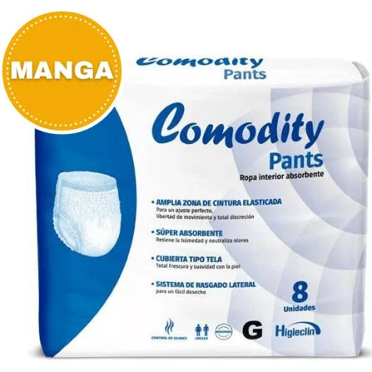 Manga x 10 Paquetes- Pañal Pants Talla G Comodity 8 Und x Paquete
