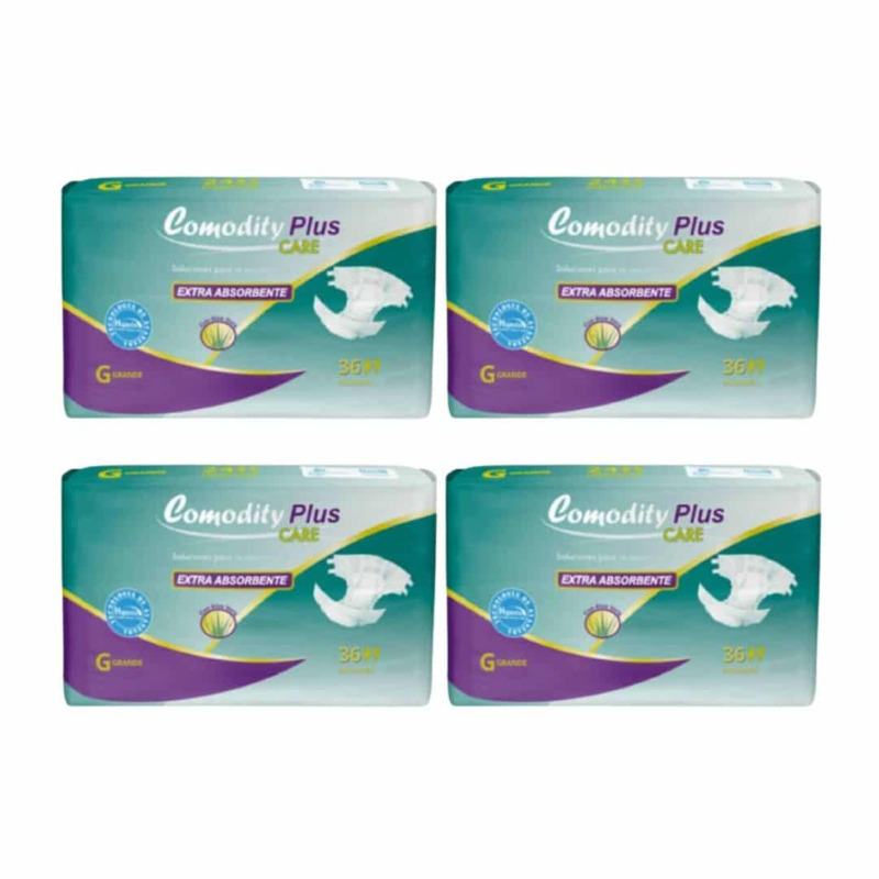 Manga 4 Paquetes - Pañal Comodity Plus G  -22 und x paquete.