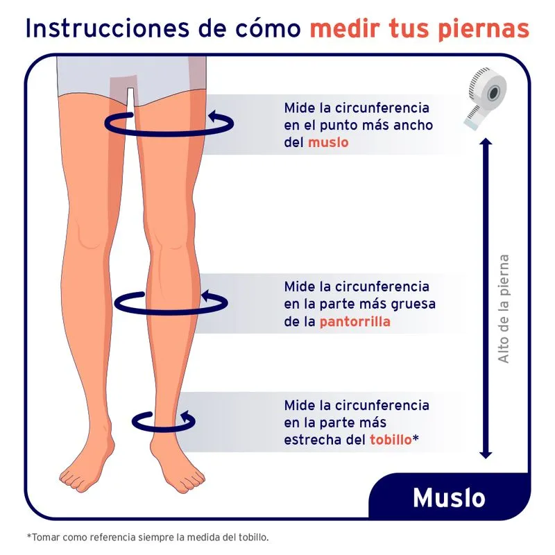 Media Muslo Compresiva Jobst For Men 15-20 mmhg- Negra