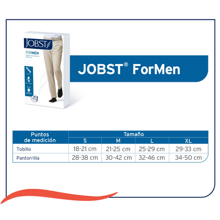Media Muslo Compresiva Jobst For Men 20-30mmhg- Negra