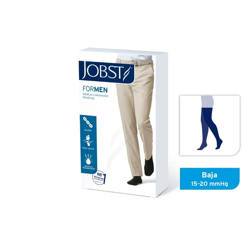 Media Muslo Compresiva Jobst For Men 15-20 mmhg- Negra