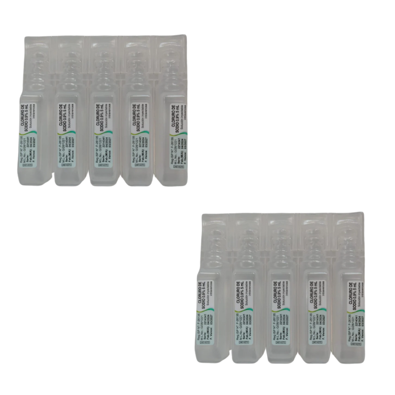Pack 10 Ampollas Suero Fisiológico 5 ml