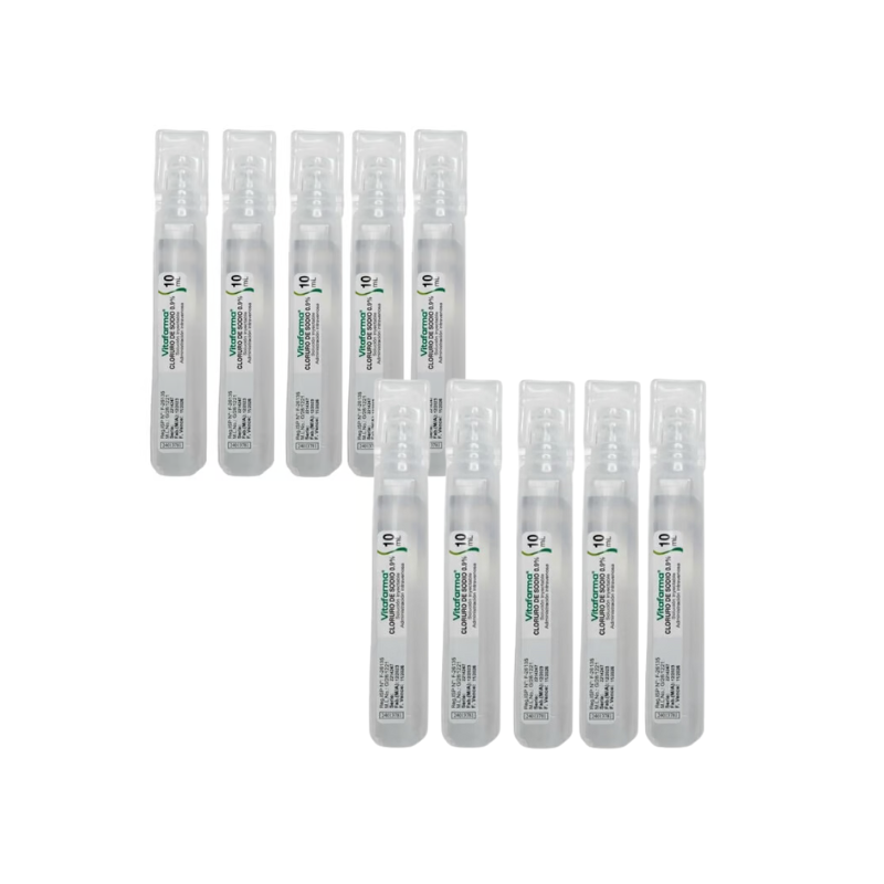 Pack 10 Ampollas de Suero Fisiológico 10ml Vitafarma