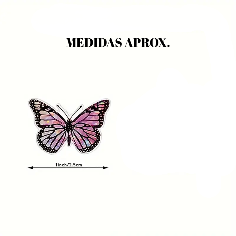 Rollo Sticker Mariposas y Flores x 500 Unidades