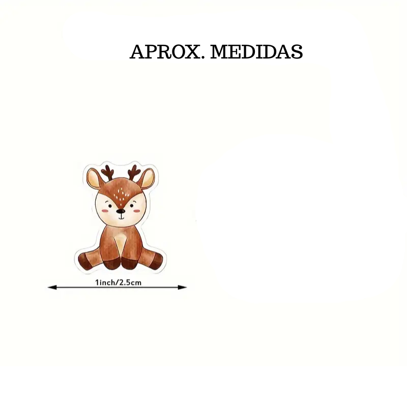 Rollo Stikcer Animales Salvajes x 500 Unidades