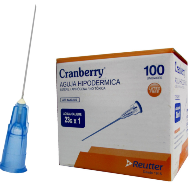 Aguja Hipodérmica 23 gx 1