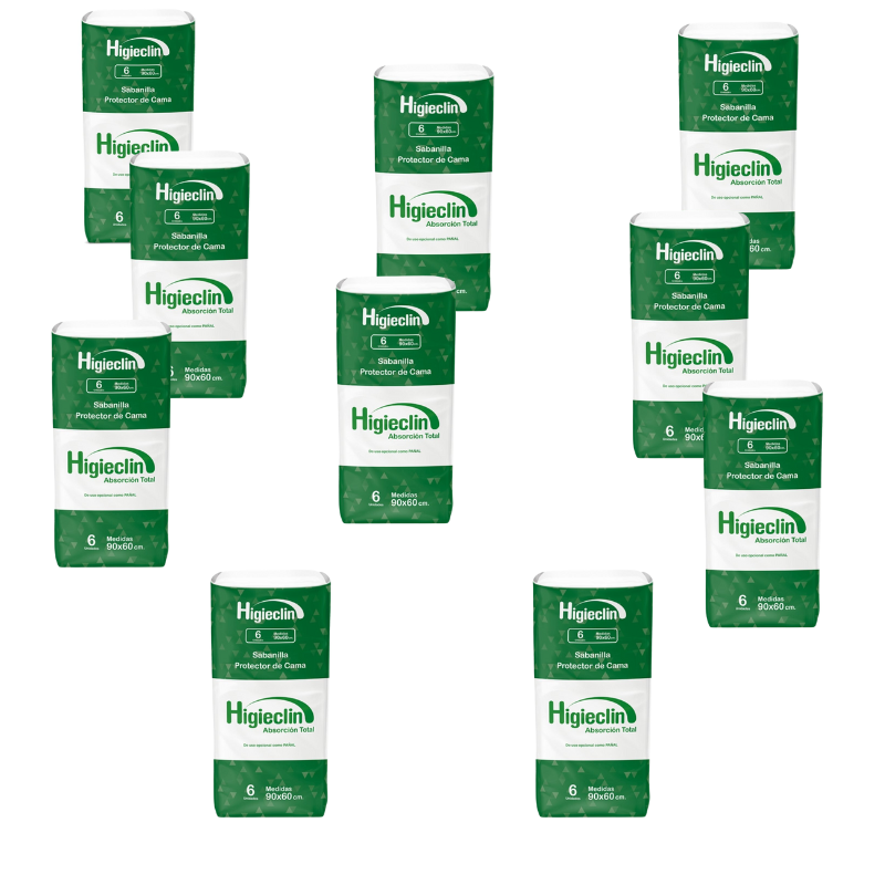 Pack 10 paquetes sabanilla Desechable Higieclin
