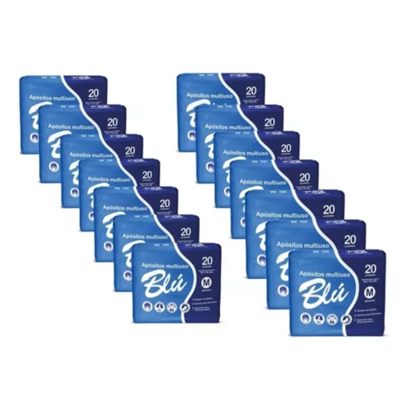Manga 14 Paquetes Apósito Blu Higieclin Talla M - 20 Und x Paquete