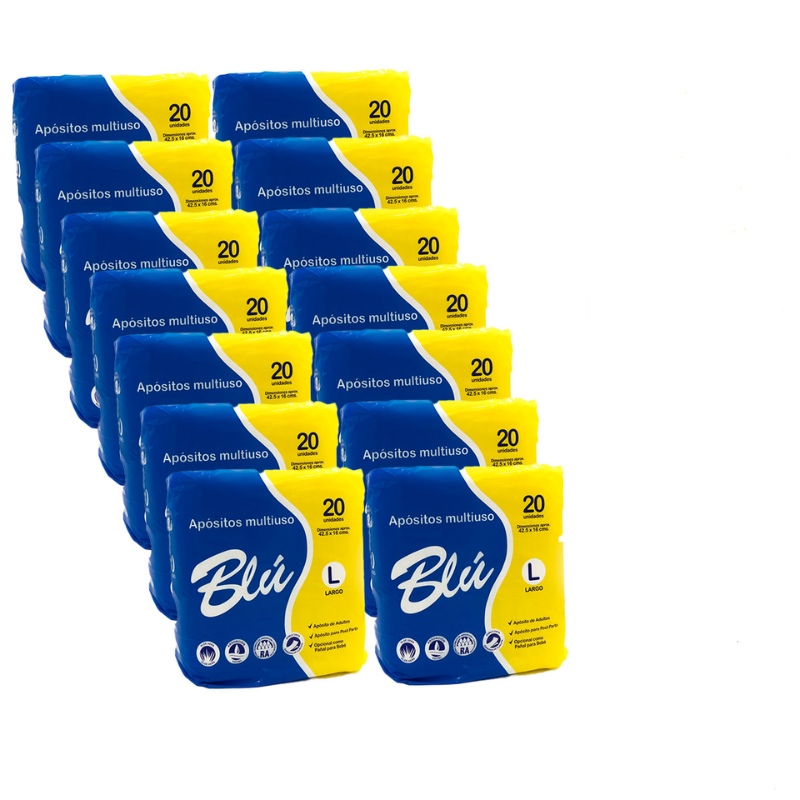 Manga 14 Paquetes Apósito Blu Higieclin Talla L - 20 Und x Paquete