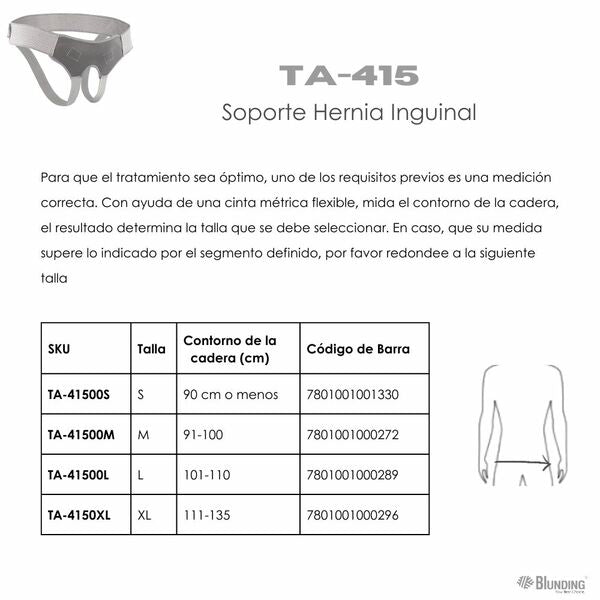 Soporte para Hernia Inguinal  Blunding