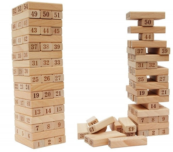 Jenga Numérica  de Madera