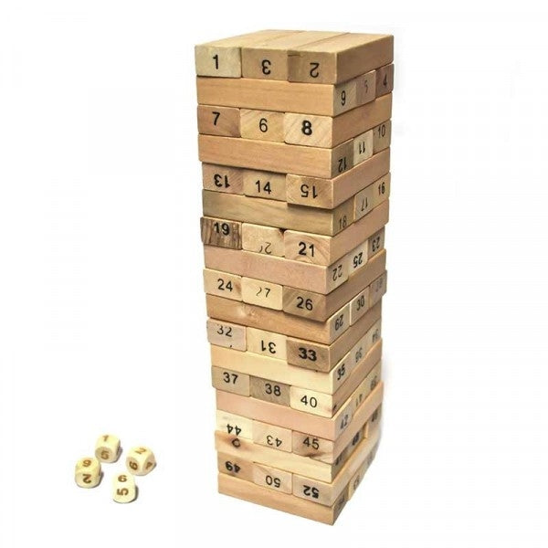 Jenga Numérica  de Madera