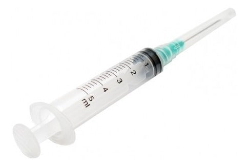 Jeringa Desechable 5 ml con Aguja de 21g
